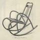 Chaise à bascule Sécession n°7211 par Marcel Kammerer pour Thonet
