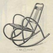 Secession rocking chair no. 7211 by Marcel Kammerer for Thonet