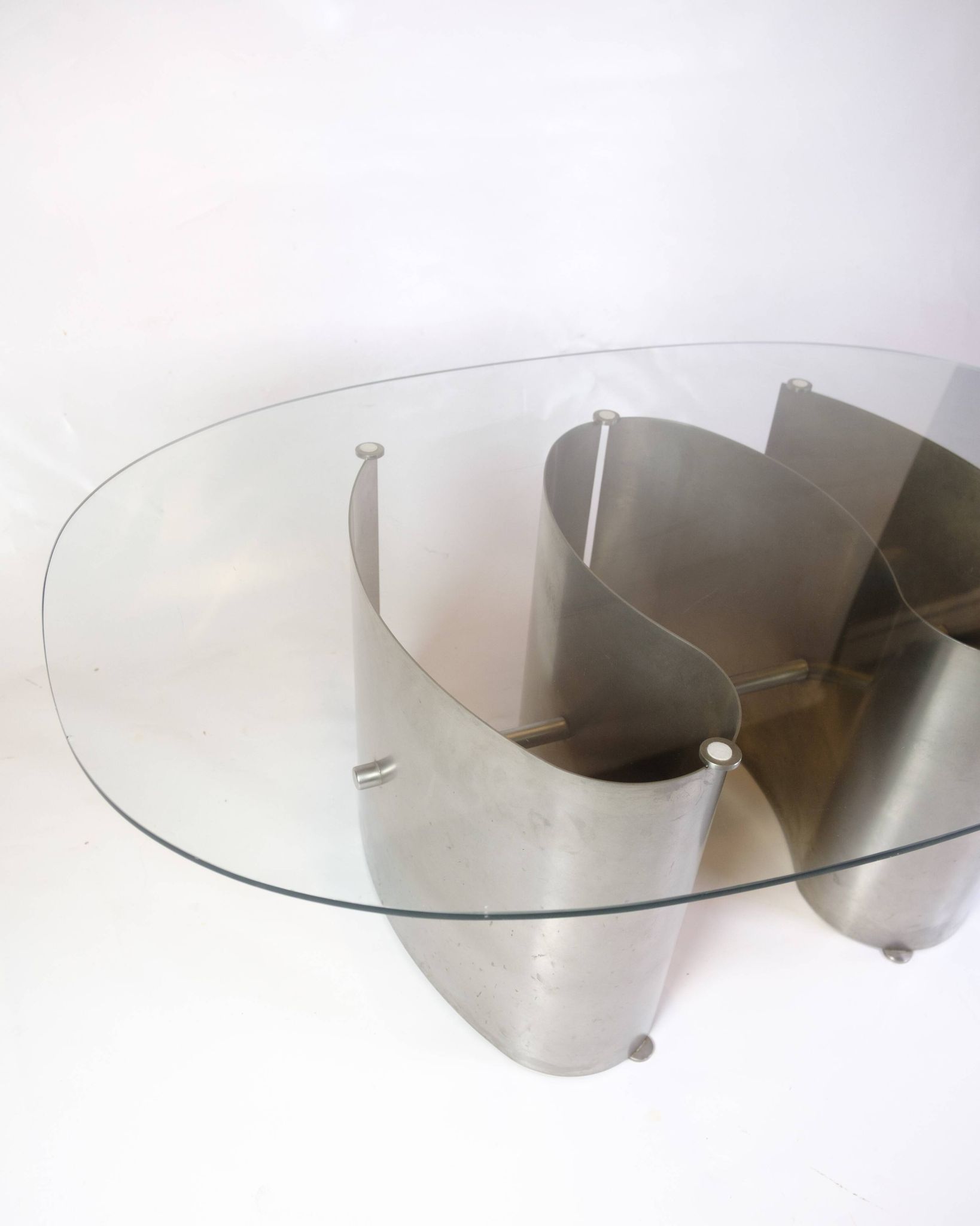 Unique Coffee Table With Glass Top By Jørgen Flemmer From 1980s
