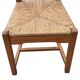Vintage Set of 4 dining chairs oak and wicker 70's design high back
