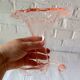 Pretty trumpet vase, in blown pink glass