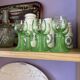 Set of 6 Alsatian crystal stem glasses in ouraline – Röme style
