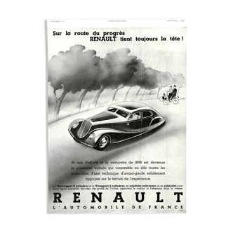 Vintage poster 30s Renault Automobiles