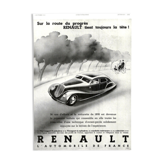 Affiche vintage années 30 Renault Automobiles