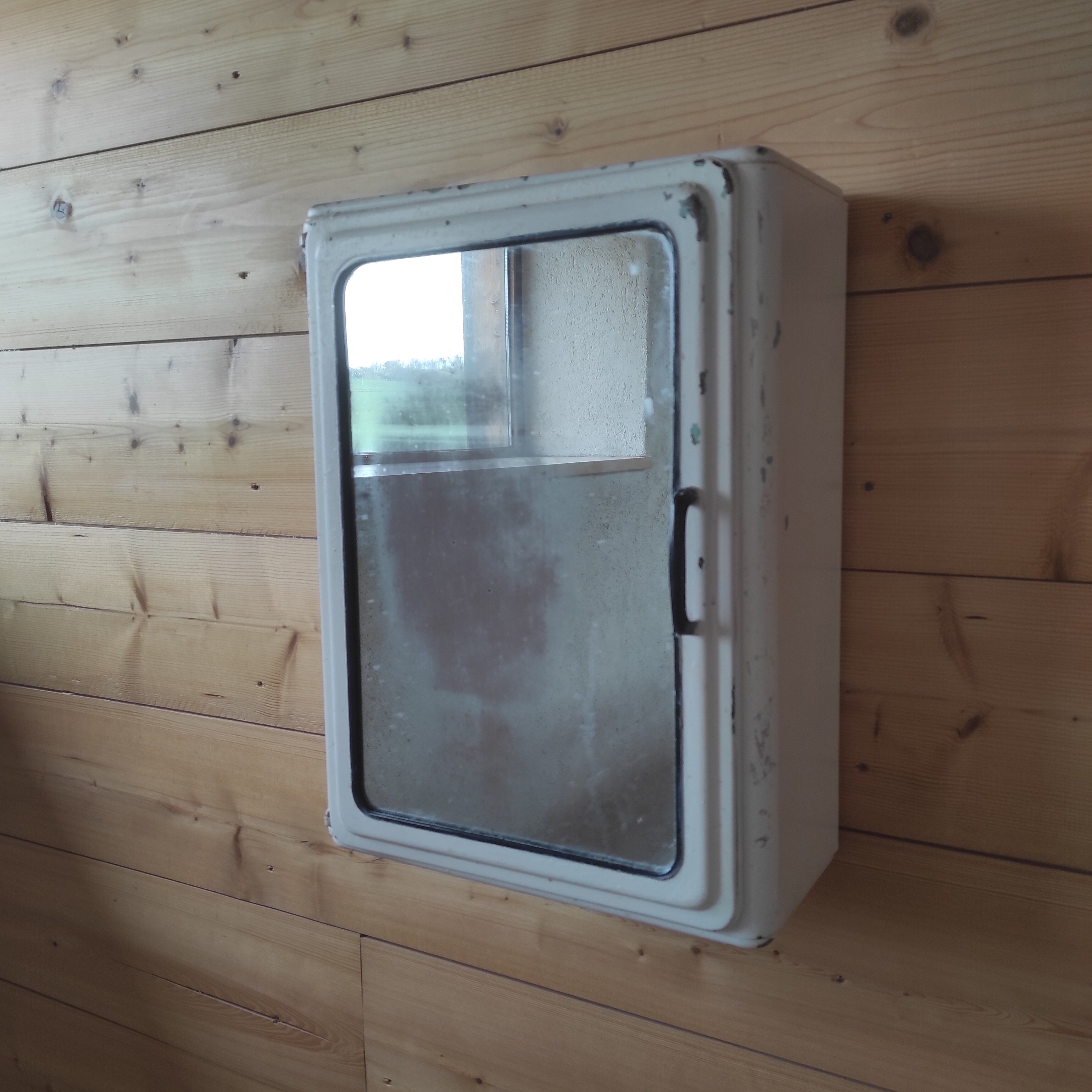 Toilet or pharmacy cabinet with mirror