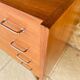Vintage walnut commode with tapered legs circa 1950s