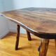 Vintage brutalist table and chair