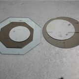 Pair of "kinetic" mirrors, France, circa 1970