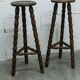 Paire de tabourets brutaliste 1960