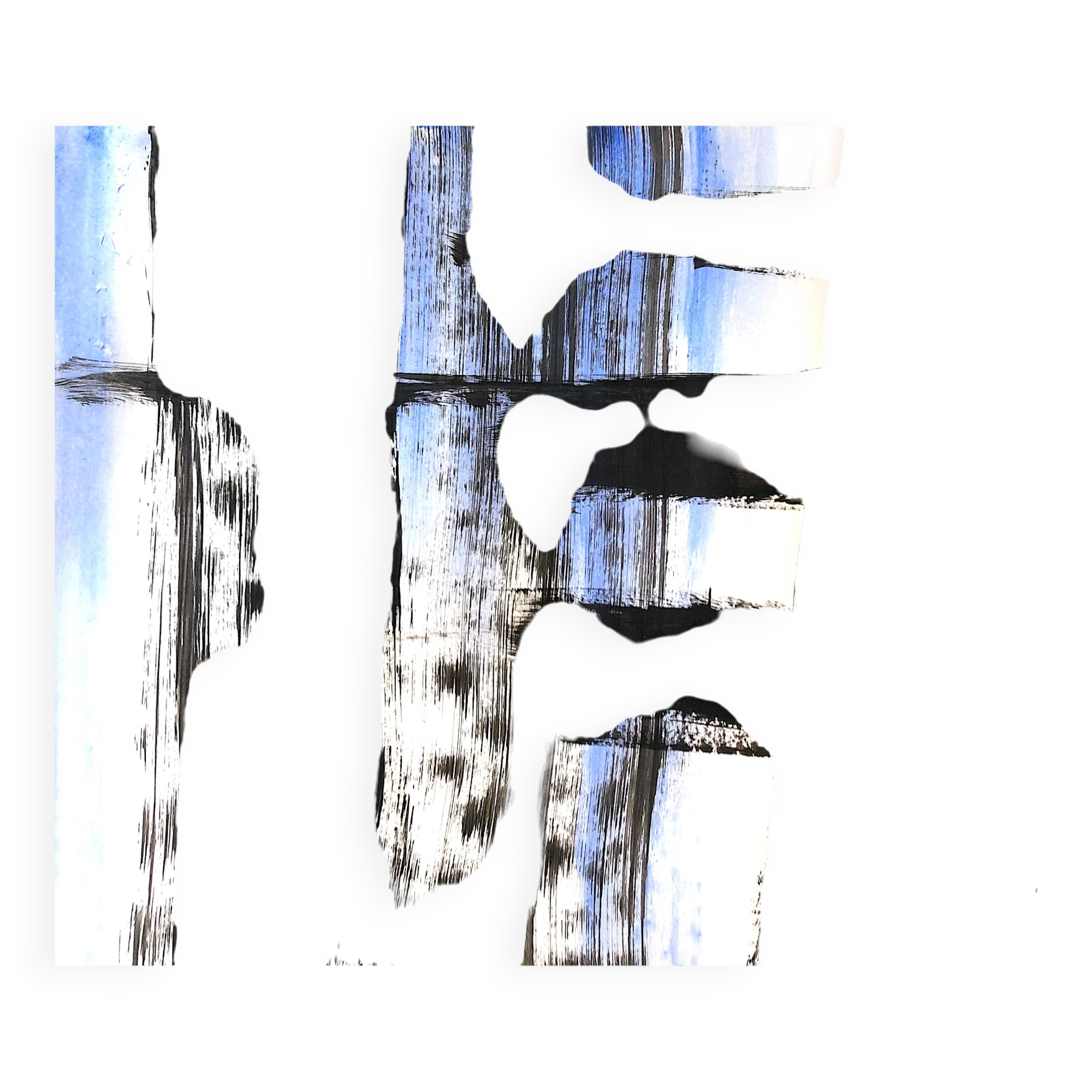 Original and unique abstract painting - Tribute to Soulages