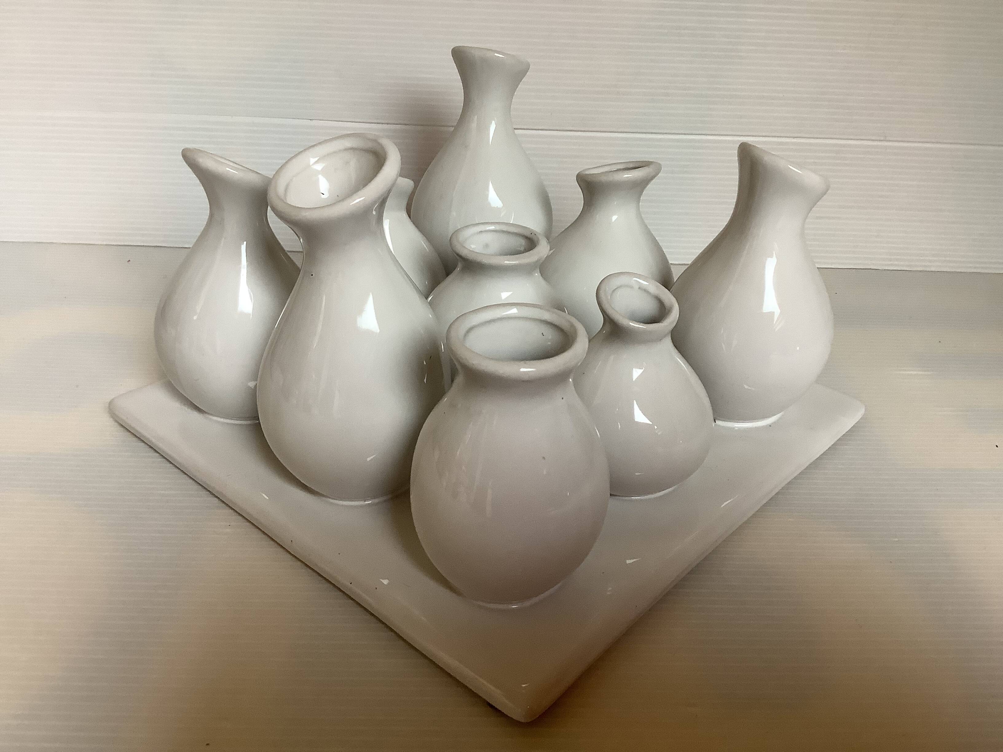 White ceramic flower spikes