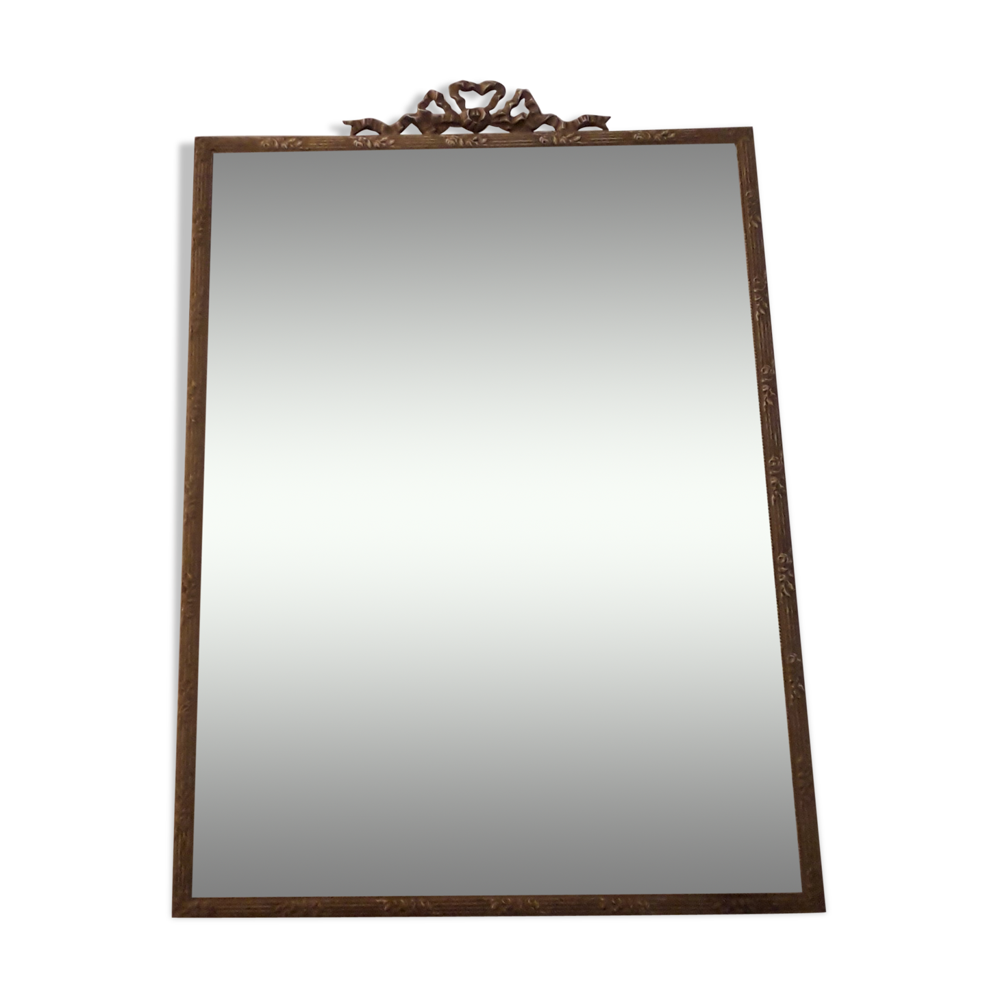 Mirror frame golden brass, Napoleon III 19x28cm
