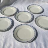 6 flat plates in Earthenware KG Lunéville livry model - D 21cm