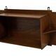 Art Deco wooden wall shelve rack in oak minimalist design
