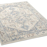 Tapis d'orient beige et bleu 160x230 cm kama