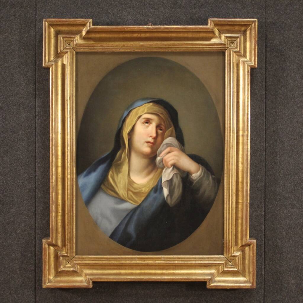 Antique painting of the Virgin of Sorrows from the 18th century