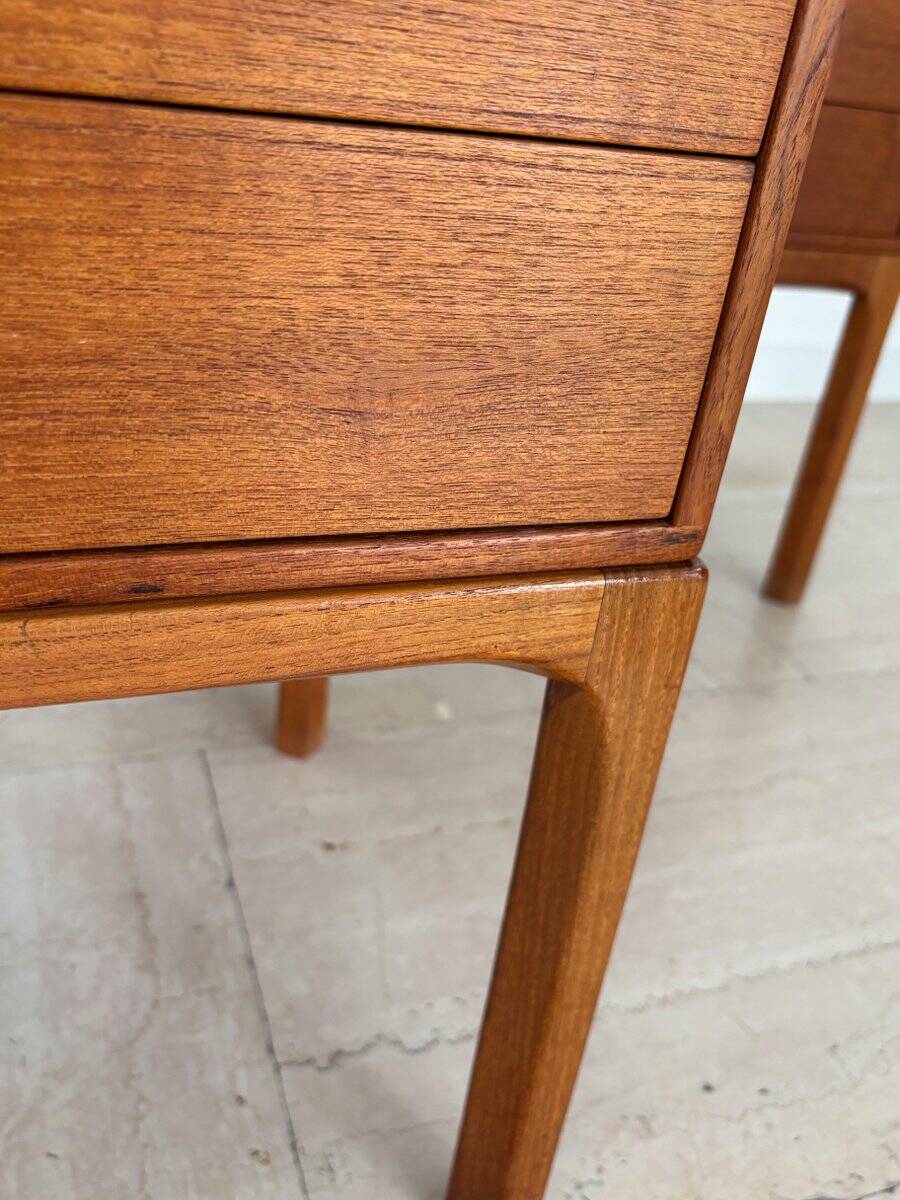Scandinavian Teak Nightstands by Kai Kristiansen for Aksel Kjersgaard, Denmark, 1960s, Set of 2