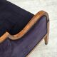 1950s, Danish art deco 2-seater sofa, ash wood, furniture velour.