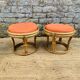 Coffee table with its pair of ottomans
