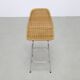 3x bar stool in rattan and chrome by rohé noordwolde, 1960s