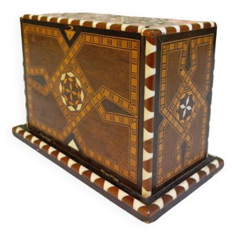 Marquetry cigarette box and tobacco box