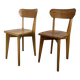 Paire de chaises bistrot Luterma, bois, années 50