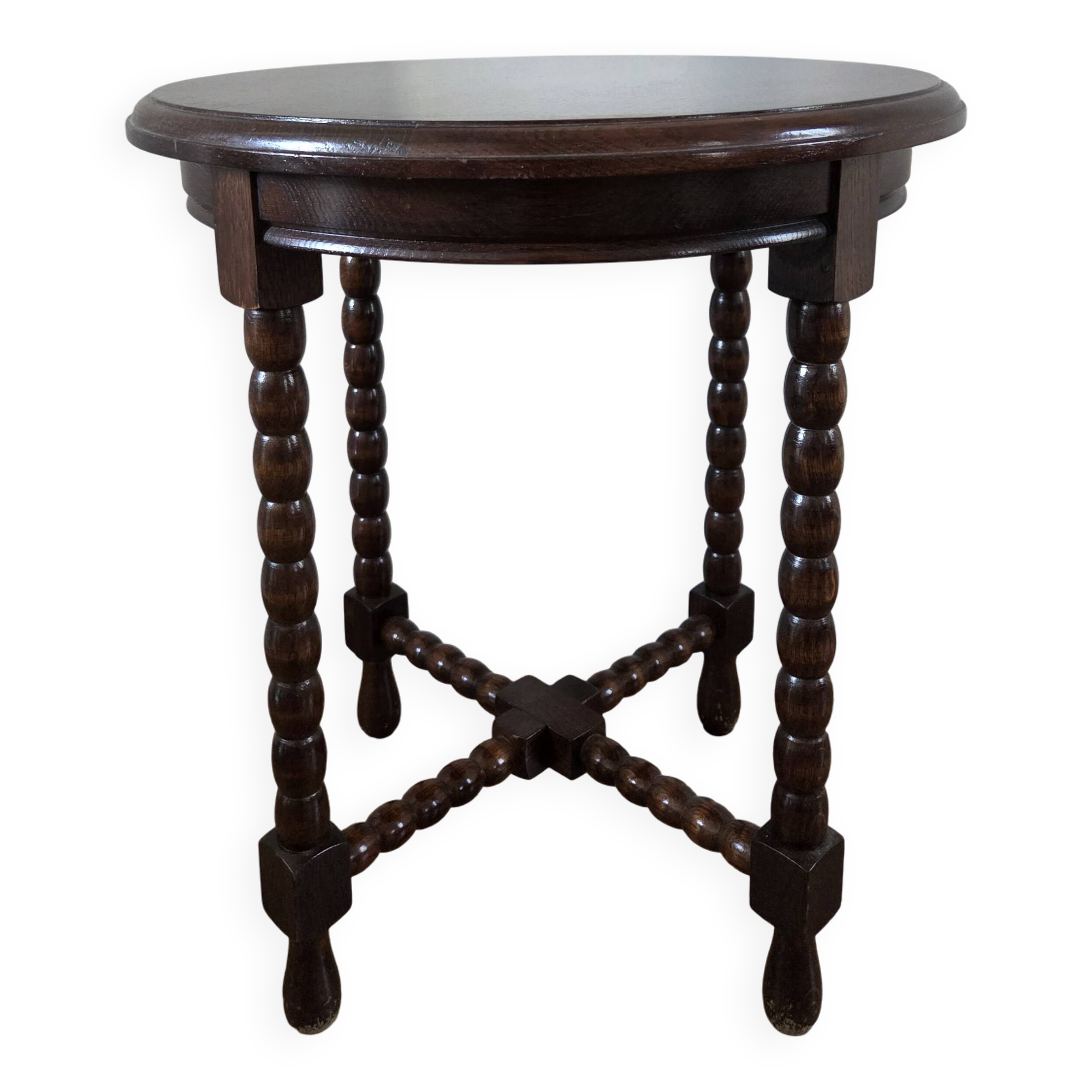 Table d'appoint, pieds bobine