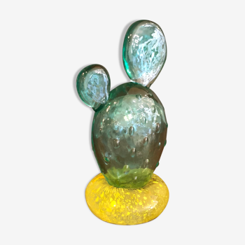 Cactus verre glass art artist Gunnel Sahlin Serie Texas Kosta Boda 90’