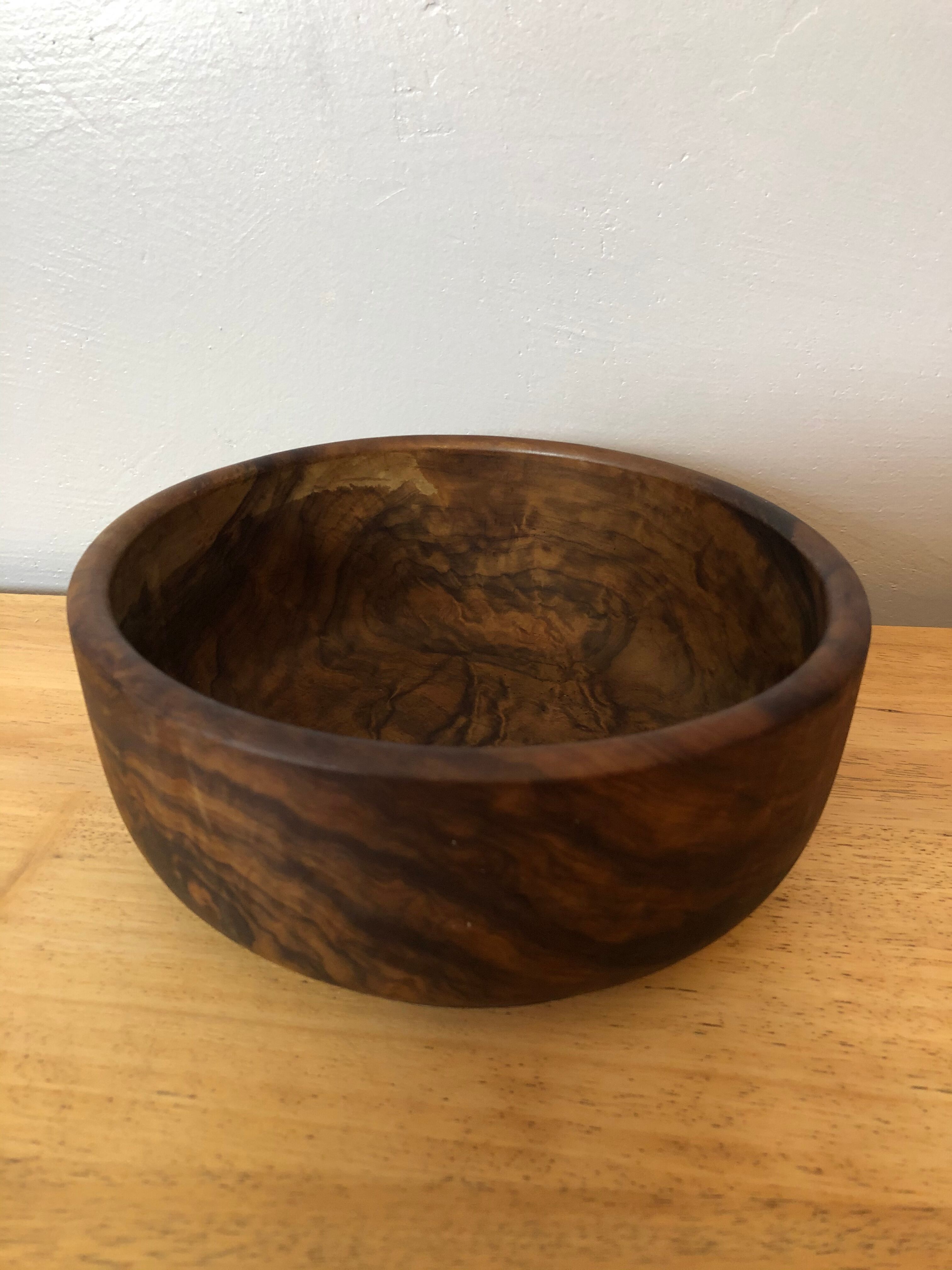Ancient walnut salad bowl
