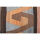 Vintage Turkish Oushak Handmade Wool Cotton Brown Kilim Runner Rug 164x315