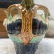 Large Onnaing Barbotine Planter / Planter circa 1900 Ar Style