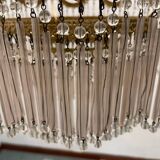 Pink Murano Glass Rod Chandelier