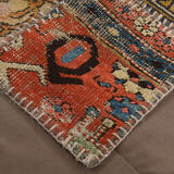 5x8 Handknotted Red Turkish Patchwork Rug, 242x173Cm
