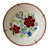 Niderviller earthenware old decorative plate numbered vintage