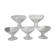 Lot de 5 coupes à champagne en cristal pieds facettés art déco années 20-30