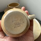 Set of 2 stoneware cups from France