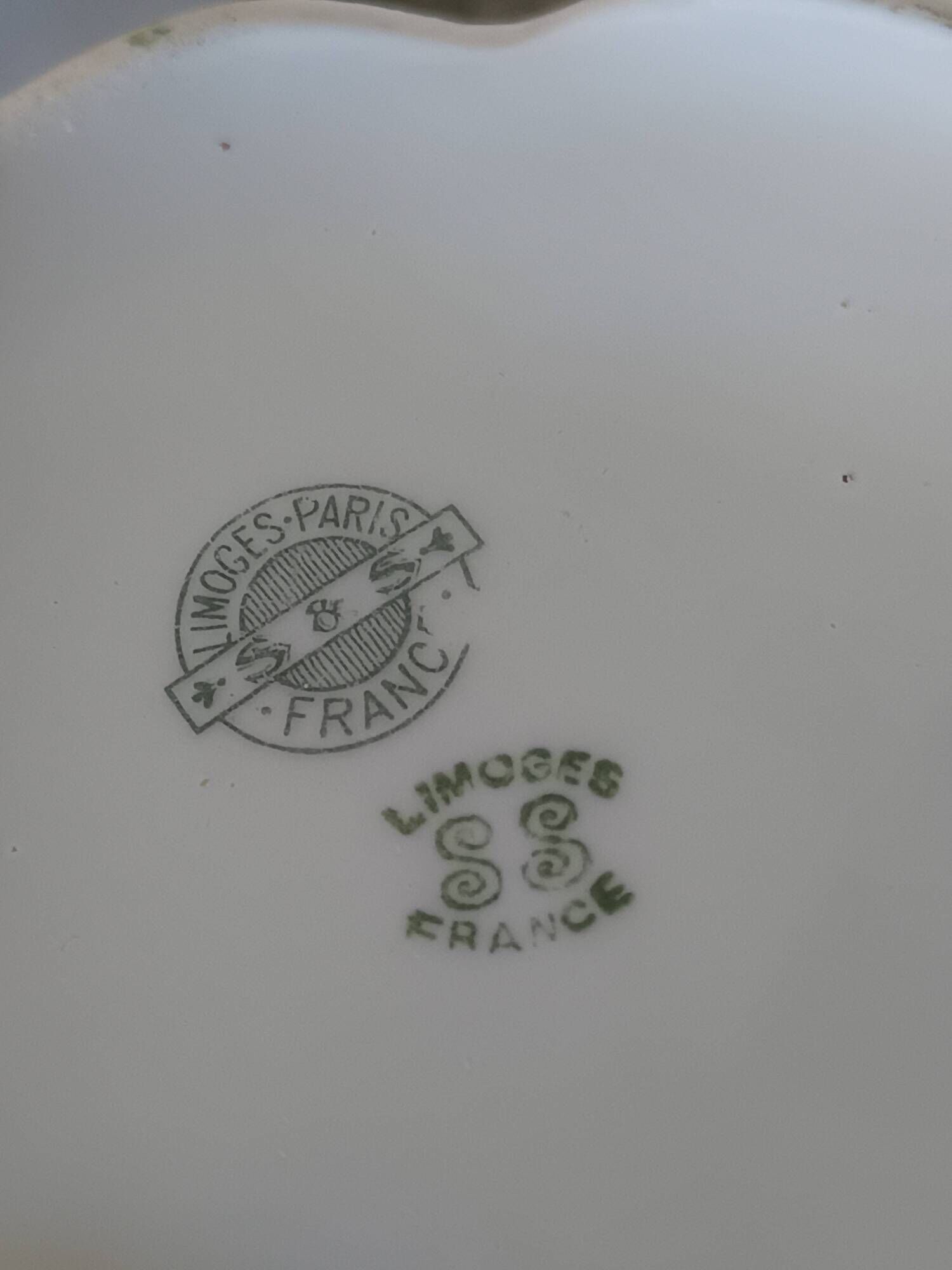 Limoges porcelain service – Lewis Straus & Sons – gold floral decoration
