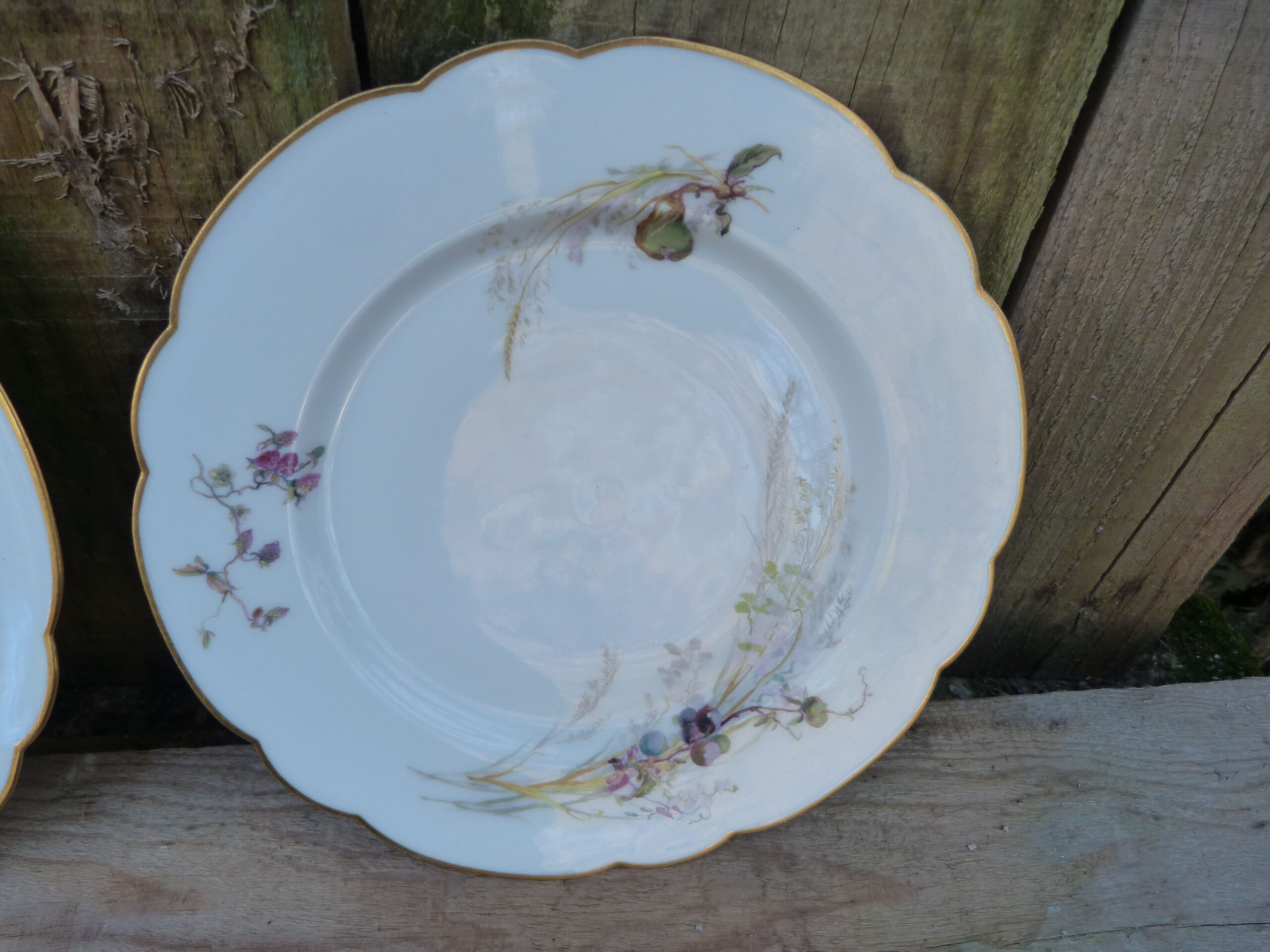 Set of 2 haviland plates for pannier lahoche l'escalier de cristal paris 1860