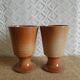 Duo de tasses mazagrans en grès Montgolfier vintage