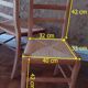 Set of 6 straw chairs in Louis Philippe style cherry wood