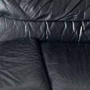Canapé vintage en cuir noir