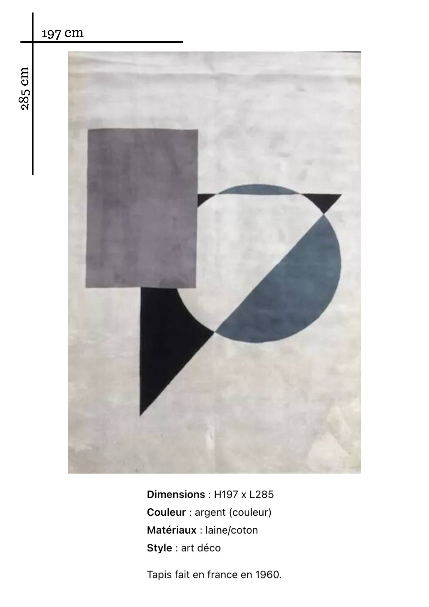 Contemporary rug, 1960