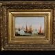 Oil painting on wooden panel
