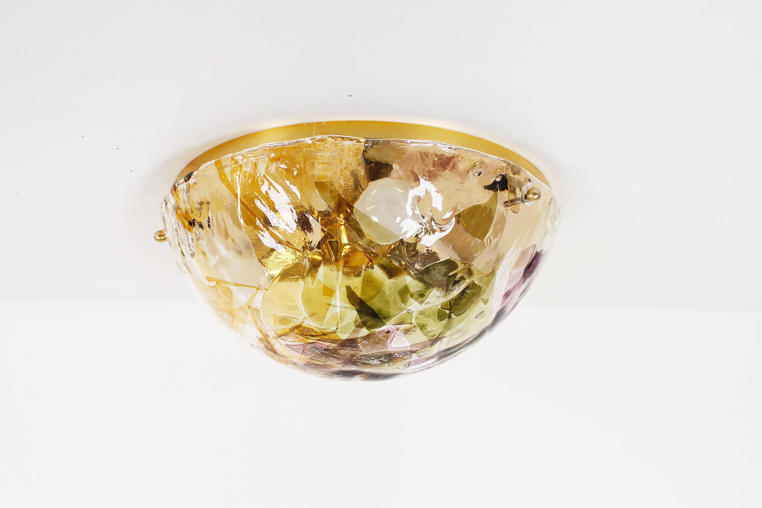 Vintage 1970’s Muranoglass wall flush mount light by La Murrina