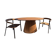 oval garden table with its 2 chairs