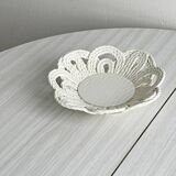 Antique twisted white porcelain basket