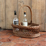 Panier à bouteilles en osier