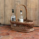 Wicker bottle basket