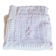 Knitted white cotton bedspread