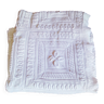 Dessus de lit en coton blanc tricoté